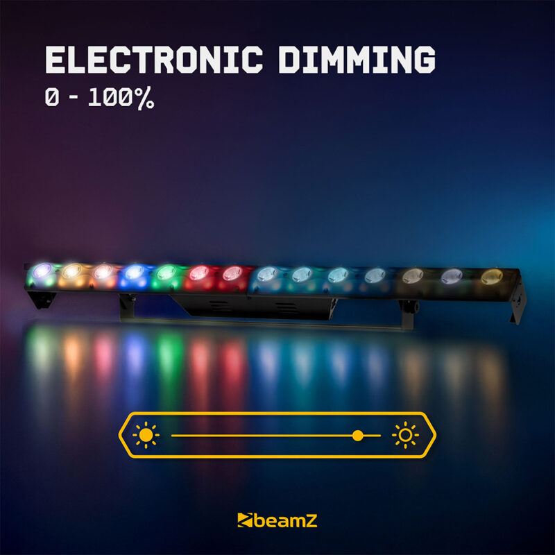 2x Beamz LCB14C Hybrid LED Light Bars with Pixel Control – RGBW
