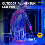 2x BeamZ BWA65 AluPar Weatherproof Outdoor LED Par Can Lights – IP65