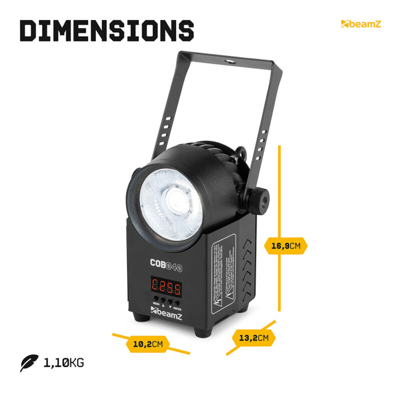 BeamZ COB040 COB LED Spot Light with DMX & Carry Bag – WW/CW