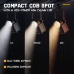 BeamZ COB040 COB LED Spot Light with DMX & Carry Bag – WW/CW