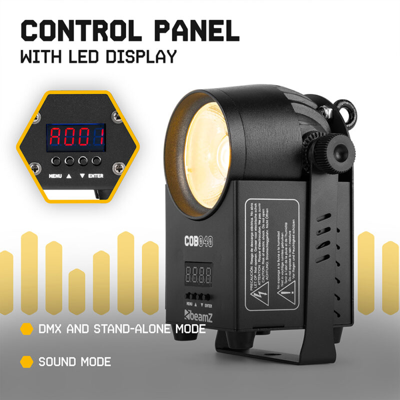BeamZ COB040 COB LED Spot Light with DMX & Carry Bag – WW/CW