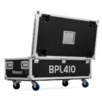 2x BeamZ BPL410W Battery Powered Event Mast Lights with Flight Case