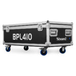 2x BeamZ BPL410W Battery Powered Event Mast Lights with Flight Case
