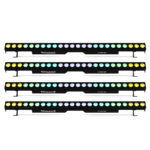 4x Beamz LCB246 Aluminium LED Light Bars – 24x6W – RGBAW-UV