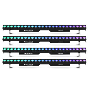 2x Beamz LCB244 Aluminium LED Light Bars – 24x4W – RGBW