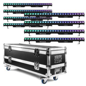 2x Beamz LCB14C Hybrid LED Light Bars with Pixel Control – RGBW