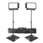 2x BeamZ SFP400T LED Panel Softbox Photography Lights with Stands