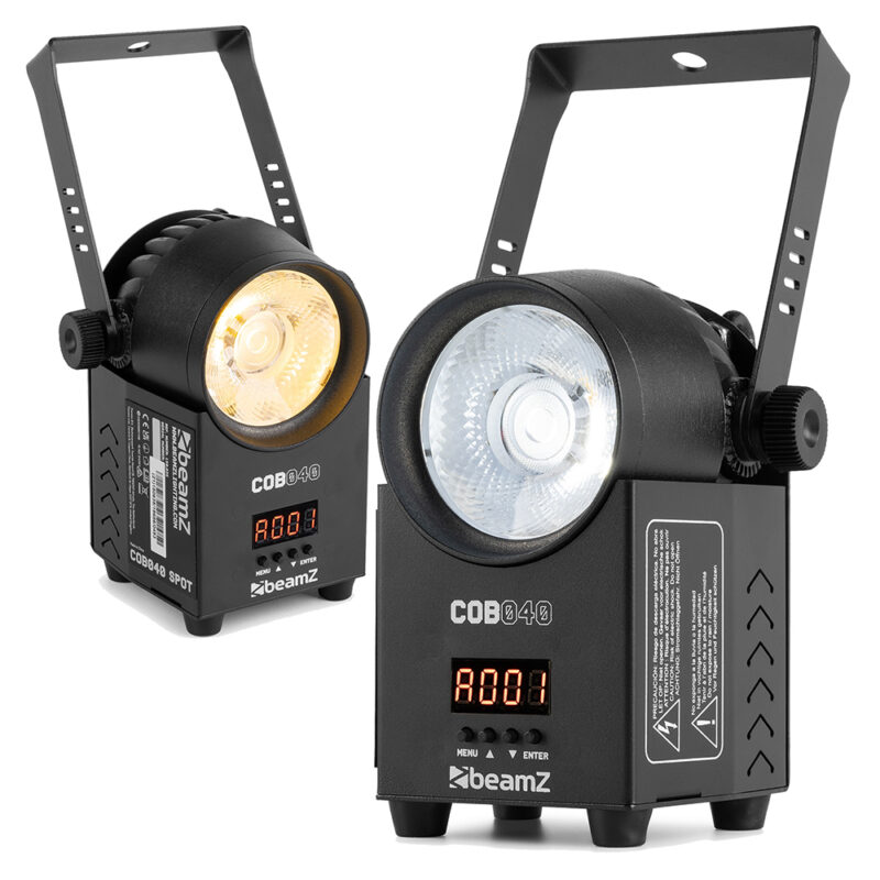 2x BeamZ COB040 COB LED Spot Light with DMX – WW/CW