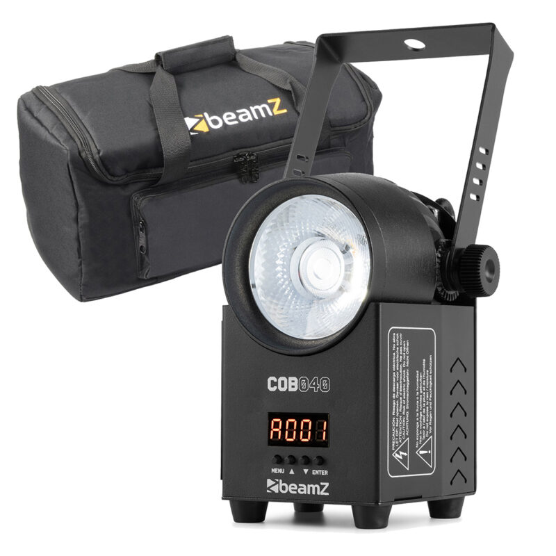 BeamZ COB040 COB LED Spot Light with DMX & Carry Bag – WW/CW