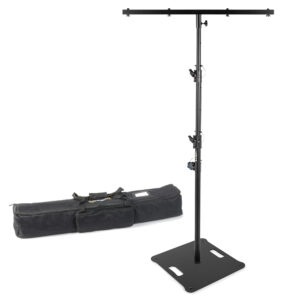 2x Vonyx Triangle Base DJ Lighting Plinth Stands with Shelves – 1.8m