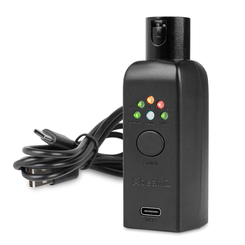 BeamZ EazyLink 5-Pin XLR Wireless DMX System with 7 Receivers & Dock