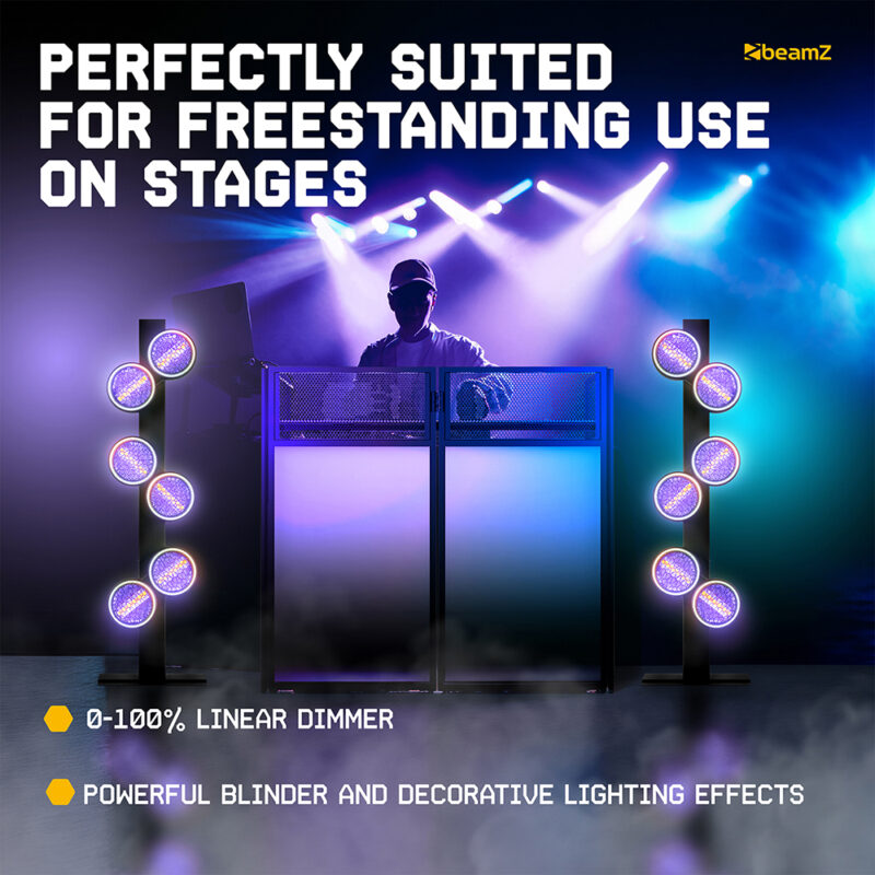 BeamZ RB640 Motorised Retro Stage Blinder Effects Tower 6x 40W COB LED