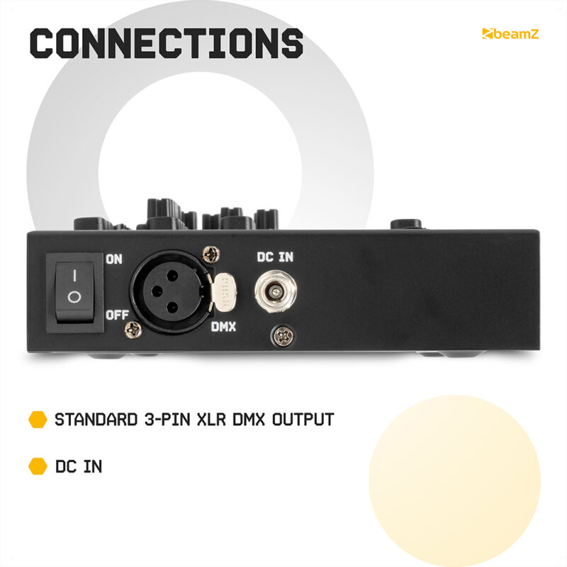 BeamZ BZ108 Compact 3-Pin DMX Controller for LED Lights – 108 Channels