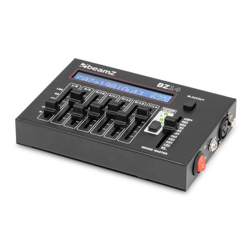 BeamZ BZ14 Compact 3-Pin DMX Controller for LED Lights – 14 Channels