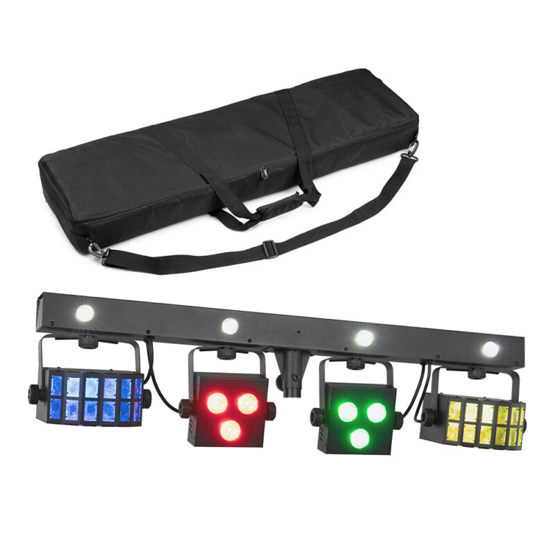 BeamZ SHOWBAR FREE2 Party Bar Lighting Kit with Strobe & Derby Effects BeamZ SHOWBAR FREE2 Party Bar Lighting Kit with Strobe & Derby Effects