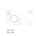 2x BeamZ BC50-500 Half Coupler Lighting Fixture Clamp 500kg – Aluminium