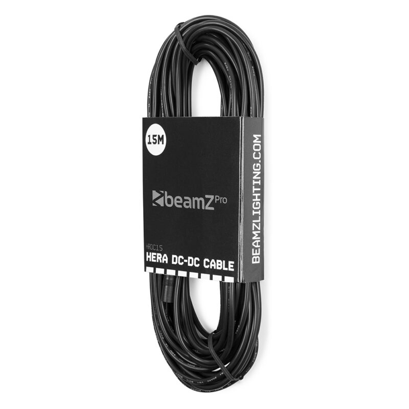 BeamZ Pro Hera HRDC15 Male to Female DC Power Extension Cable – 15m