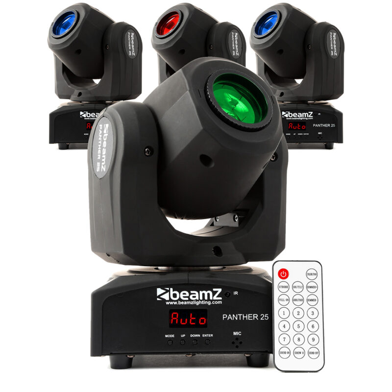 BeamZ Panther25 LED Moving Head Light, Set of 4 BeamZ Panther25 LED Moving Head Light, Set of 4