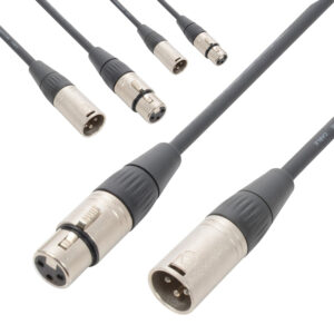 3x PD Connex 3-Pin DMX Lighting Cable – 1.5m 3x PD Connex 3-Pin DMX Lighting Cable – 1.5m