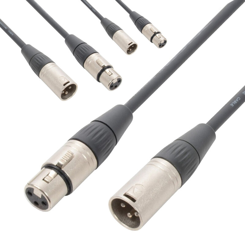 3x PD Connex 3-Pin DMX Lighting Cable – 1.5m 3x PD Connex 3-Pin DMX Lighting Cable – 1.5m