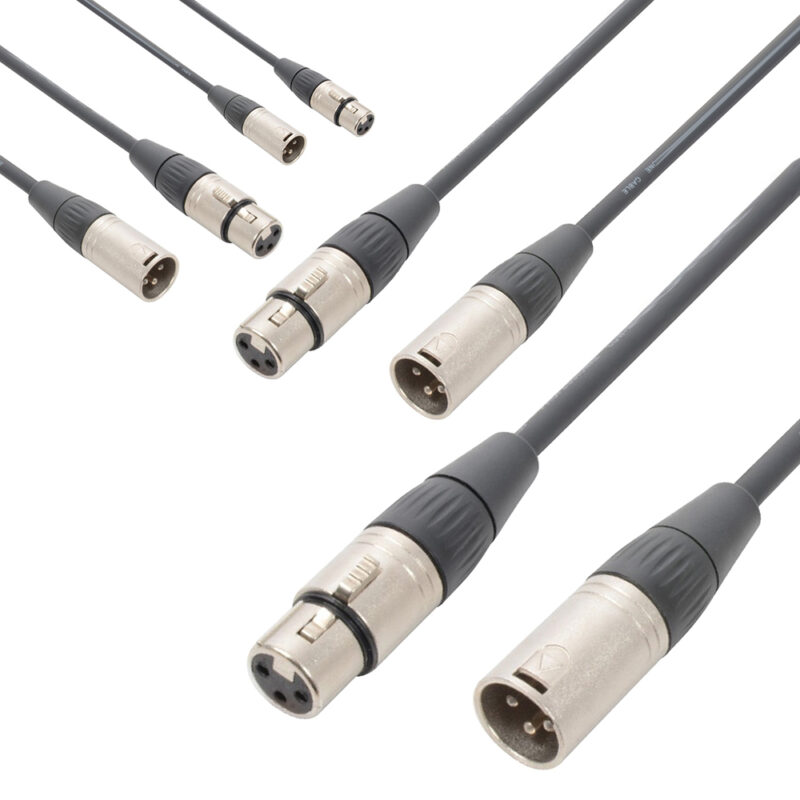 4x PD Connex 3-Pin DMX Lighting Cable – 1.5m 4x PD Connex 3-Pin DMX Lighting Cable – 1.5m