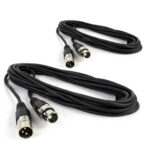 2x PD Connex CX100-6 DMX Cable 6m Male to Female XLR 120 Ohm