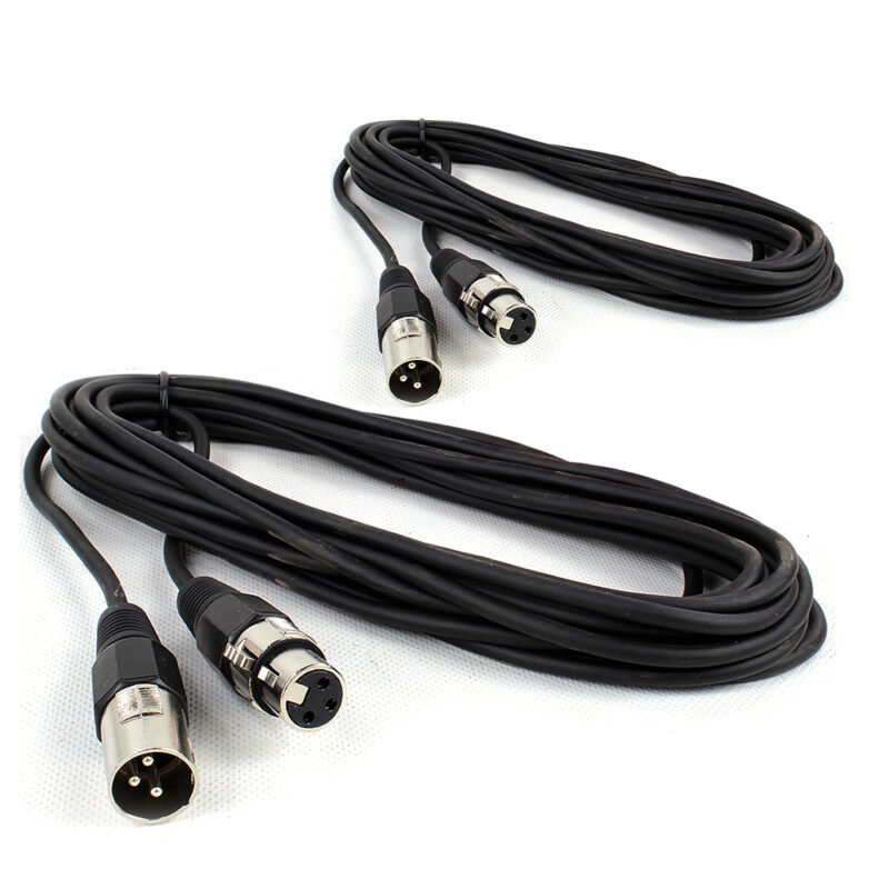 2x PD Connex CX100-6 DMX Cable 6m Male to Female XLR 120 Ohm 2x PD Connex CX100-6 DMX Cable 6m Male to Female XLR 120 Ohm