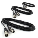 3x PD Connex CX100-6 DMX Cable 6m Male to Female XLR 120 Ohm