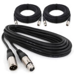 3x PD Connex 3-Pin DMX Lighting Cable – 20m