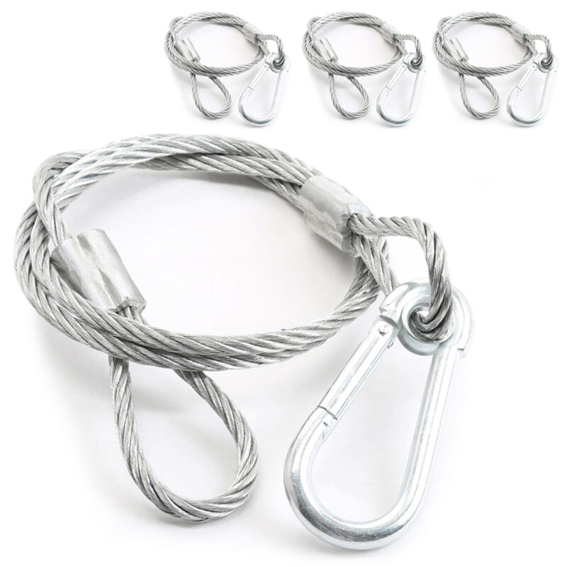 4x BeamZ SAF65 Metal Stage Lighting Safety Cable – 95cm 65kg 4x BeamZ SAF65 Metal Stage Lighting Safety Cable – 95cm 65kg