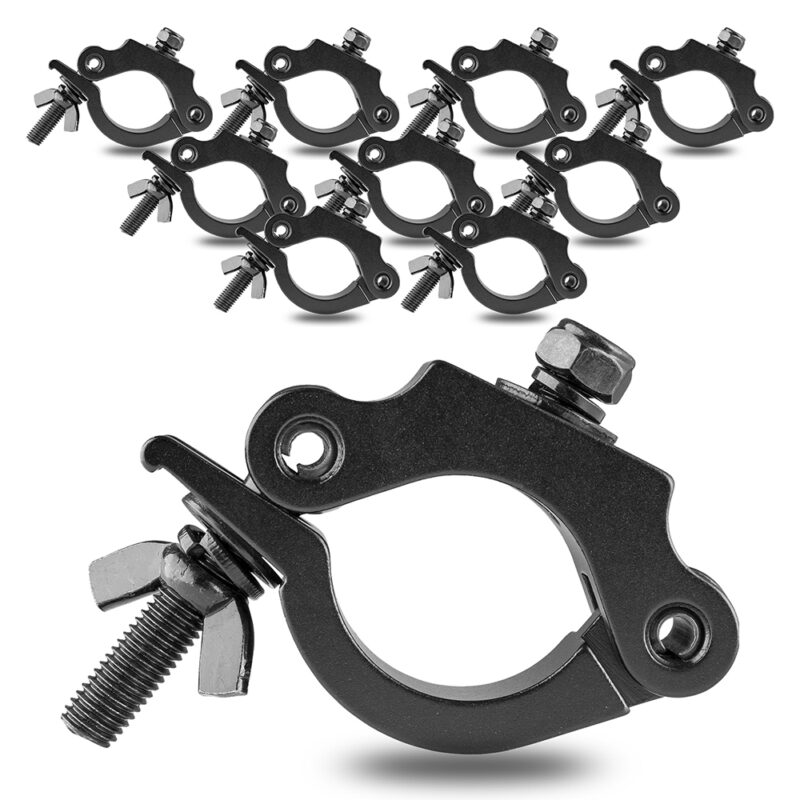 10x BeamZ BC50-500 Half Coupler Lighting Fixture Clamp 500kg – Black 10x BeamZ BC50-500 Half Coupler Lighting Fixture Clamp 500kg – Black