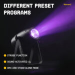 2x BeamZ PS60W 4-in-1 LED Pin Spot Lights with DMX – 60W
