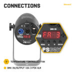 2x BeamZ PS60W 4-in-1 LED Pin Spot Lights with DMX – 60W