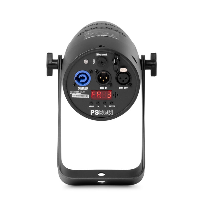 2x BeamZ PS60W 4-in-1 LED Pin Spot Lights with DMX – 60W