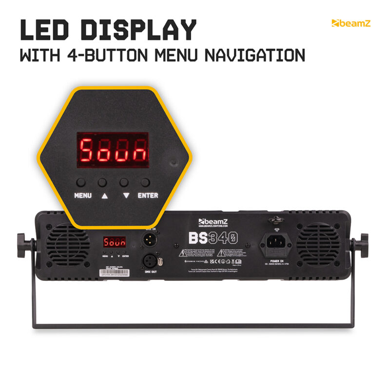 BeamZ BS340 Strobe Light – LED Wash & Stage Blinder Combi Fixture