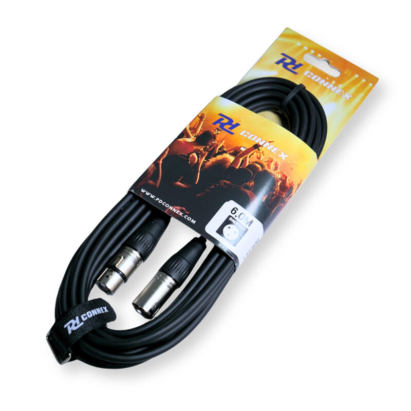 PD Connex CX100-6 3-Pin XLR DMX Lighting Cable – Male/Female 6m