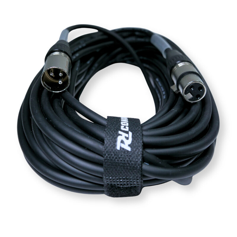 2x PD Connex CX100-20 3-Pin XLR DMX Lighting Cable – Male/Female 20m