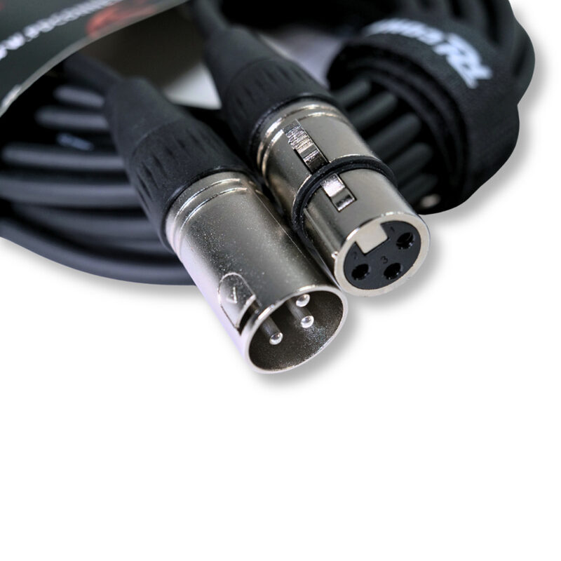 2x PD Connex CX100-12 3-Pin XLR DMX Lighting Cable – Male/Female 12m