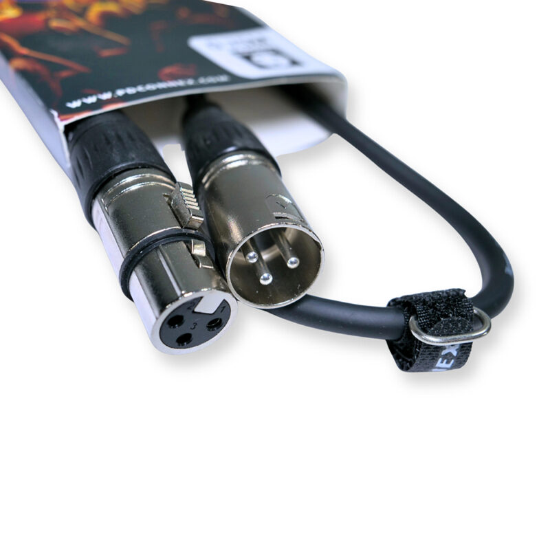 PD Connex CX100-0.7 3-Pin DMX Lighting Cable – Male/Female 0.75m
