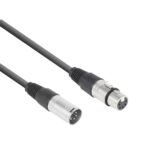 2x PD Connex CX102-3 5-Pin XLR DMX Lighting Cable – Male/Female 3m