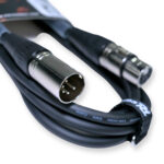 2x PD Connex CX102-3 5-Pin XLR DMX Lighting Cable – Male/Female 3m