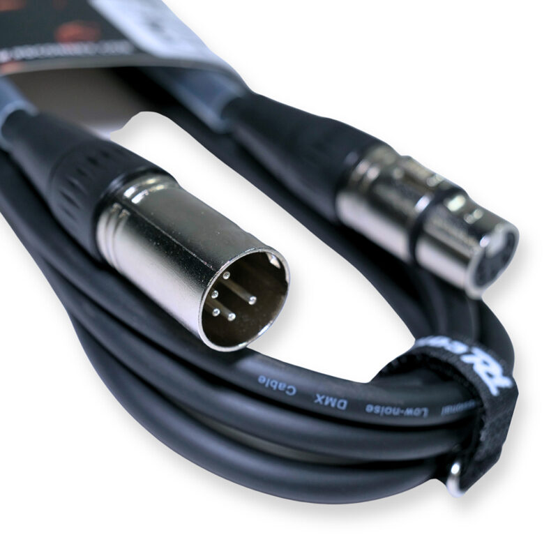 2x PD Connex CX102-3 5-Pin XLR DMX Lighting Cable – Male/Female 3m