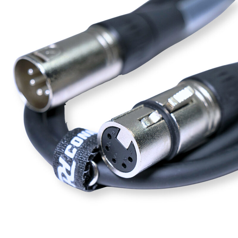 2x PD Connex CX102-1 5-Pin XLR DMX Lighting Cable – Male/Female 1.5m