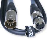 2x PD Connex CX102-1 5-Pin XLR DMX Lighting Cable – Male/Female 1.5m