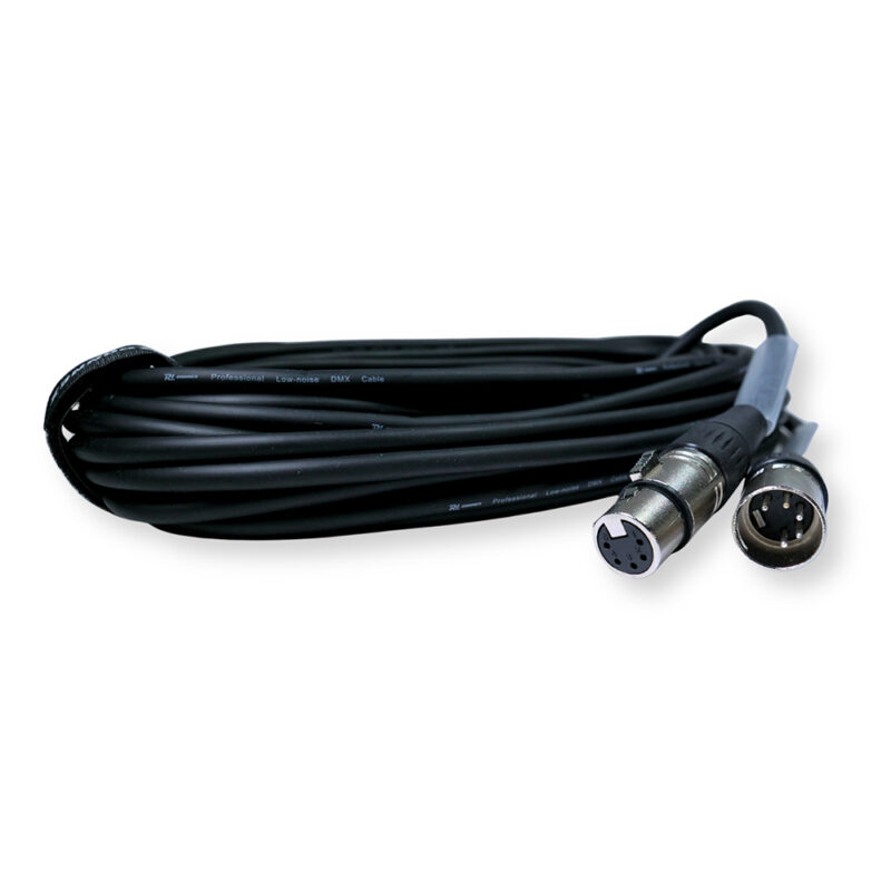2x PD Connex CX102-12 5-Pin XLR DMX Lighting Cable – Male/Female 12m
