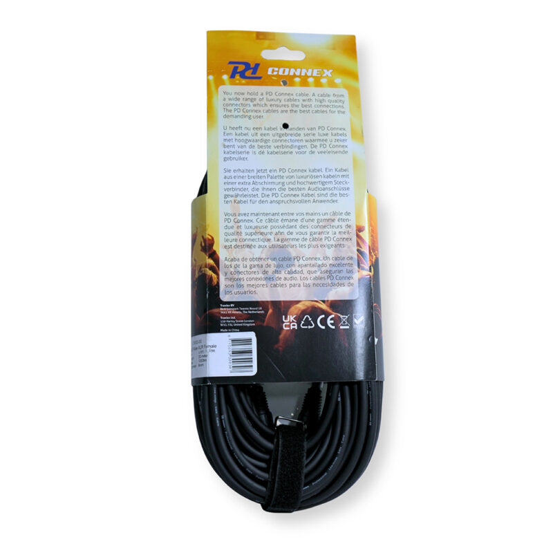 2x PD Connex CX102-20 5-Pin XLR DMX Lighting Cable – Male/Female 20m