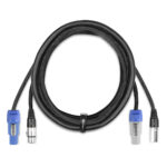 2x PD Connex CX06-2 Combi Locking Power and 3-Pin DMX Cable – 2m