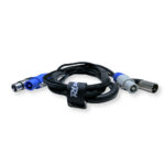 2x PD Connex CX06-2 Combi Locking Power and 3-Pin DMX Cable – 2m