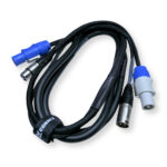 2x PD Connex CX06-2 Combi Locking Power and 3-Pin DMX Cable – 2m