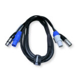 PD Connex CX06-2 Combi Locking Power and 3-Pin DMX Cable – 2m